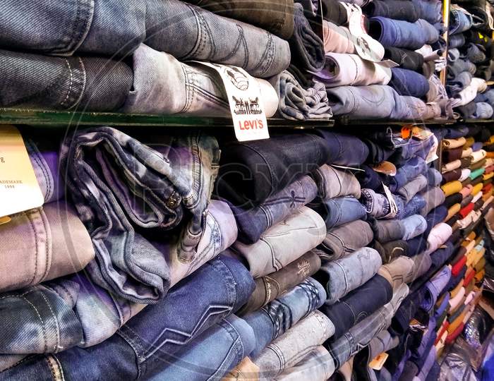 Utter Pardesh , India - Clothes , A Picture Of Clothes Shop In Noida 30 November 2020