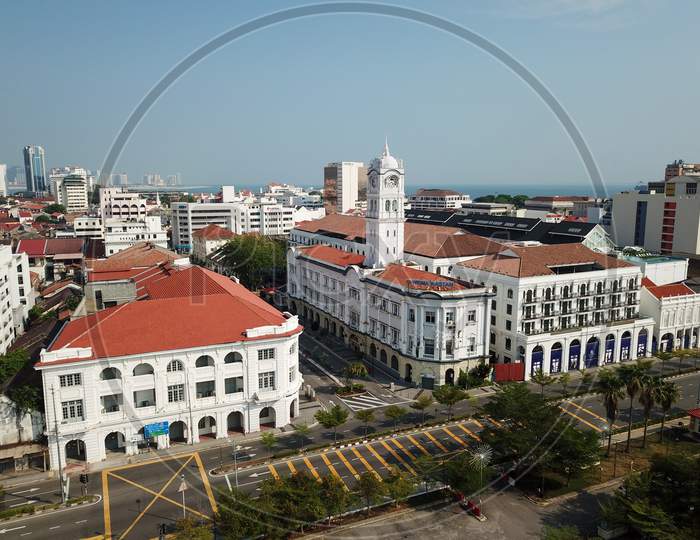 Colonial Building Wisma Kaswam In Morning Due To Movement Control Order