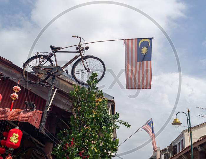 Malaysia Flag At Bicycle