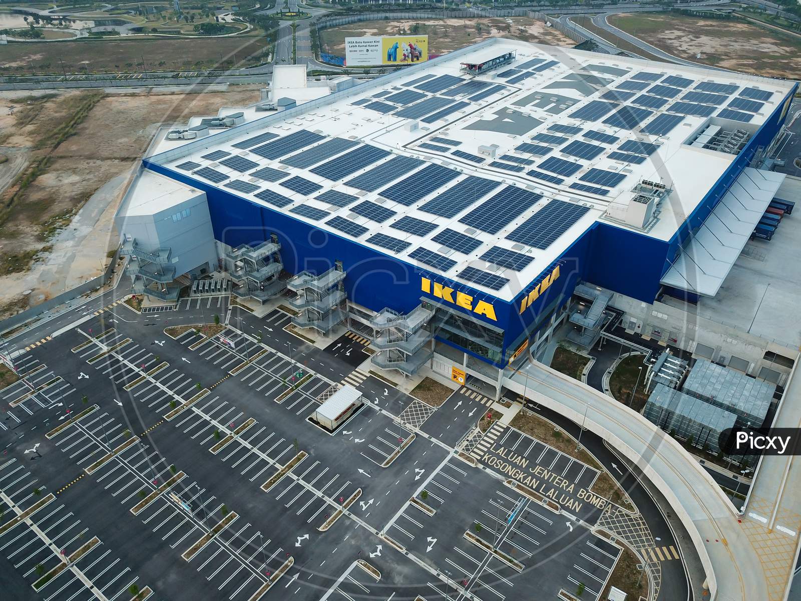 Aerial View Ikea During Movement Control Order