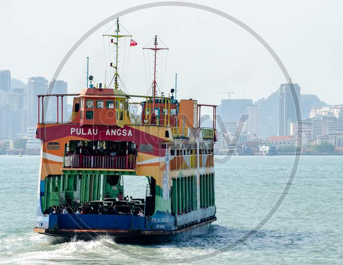 Penang Ferry At Sea