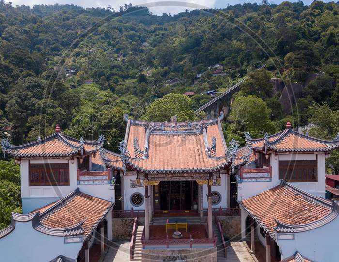 Aerial View Roof Top Jade Emperor God Temple Air Itam