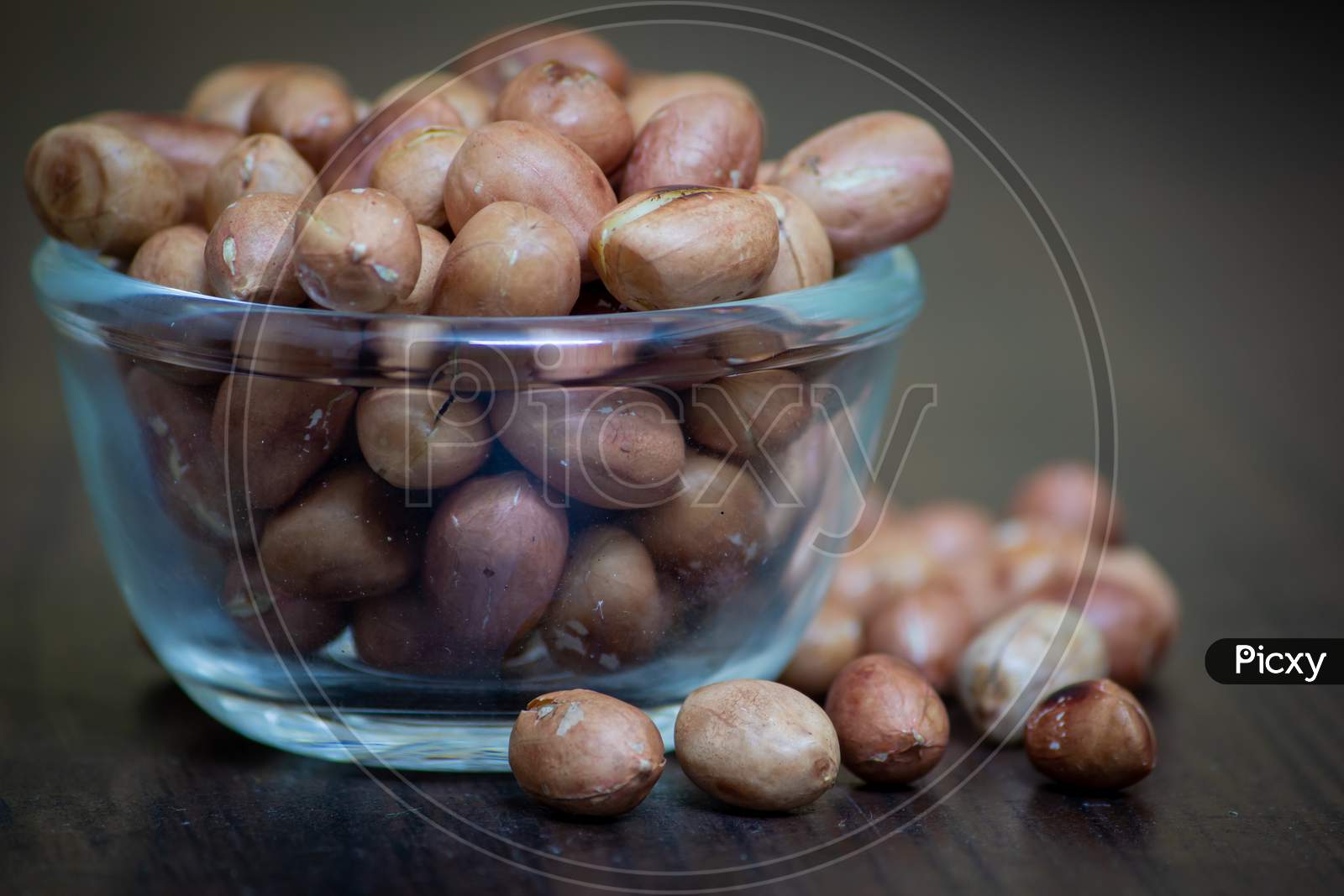 Roasted Groundnuts In A Bowl. Healthy Snack Rich In Protein.