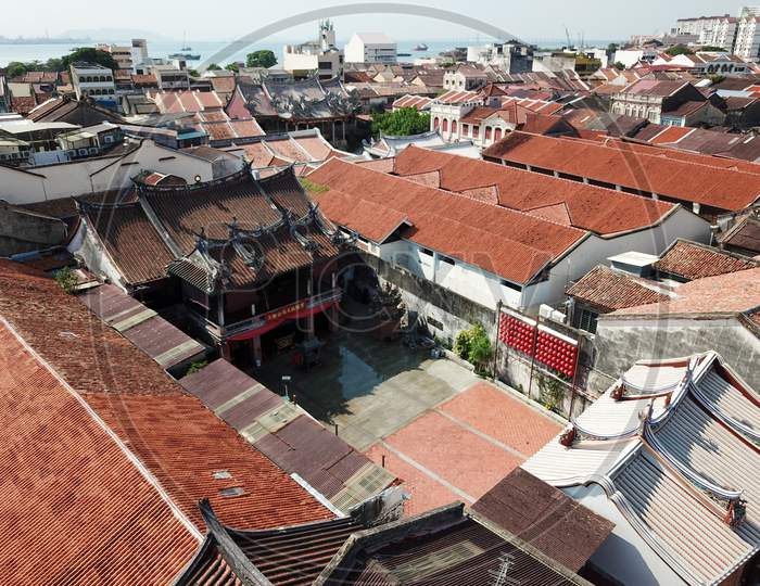 Aerial View Architecture Poh Hock Seah Twa Peh Kong Temple