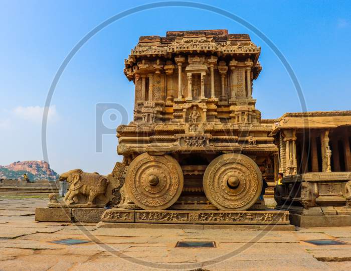Chariot or rath at Vitthala temple (hampi) karnatka