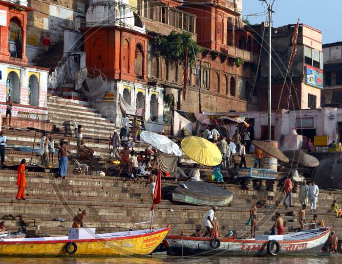 River Ganges Ghat at Varanasi India
