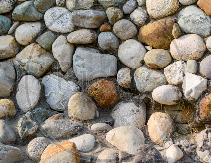 Sea Stone Pebbles Wall Texture For Background