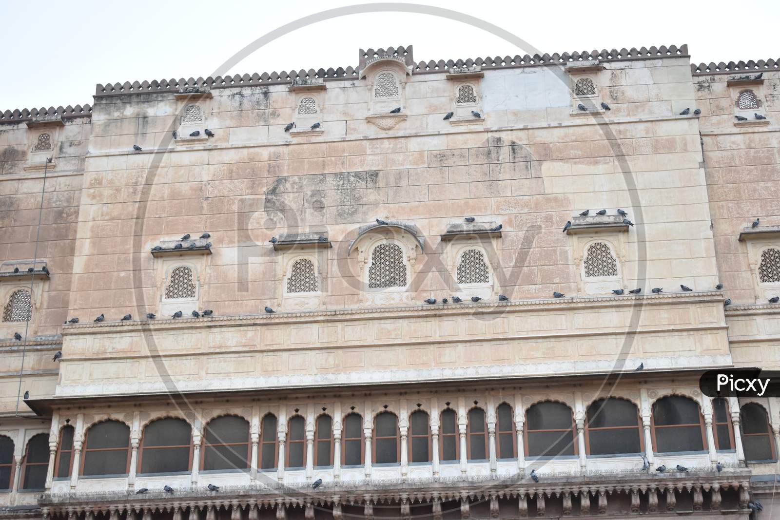 Facade of Junagarth fort. Bikaner, Rajasthan, India.