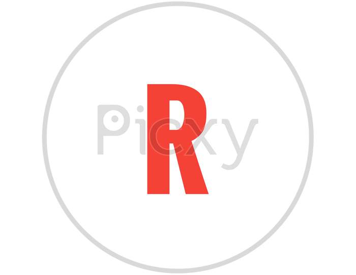 R Letter - Abstract Art Alphabet Letter R Logo.