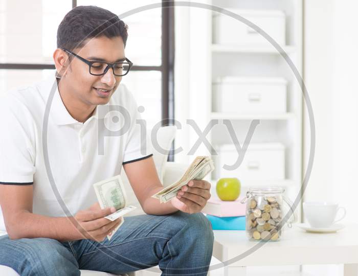 Indian Guy Counting Money