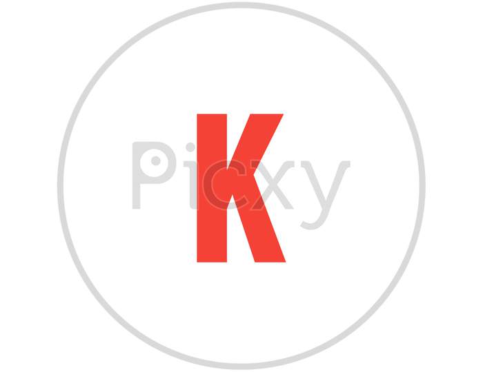 K Letter - Abstract Art Alphabet Letter K Logo.