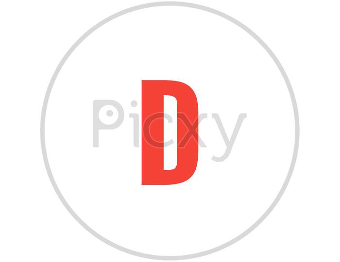 D Letter - Abstract Art Alphabet Letter D Logo.
