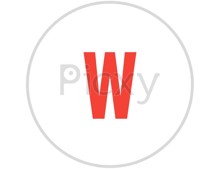W Letter - Abstract Art Alphabet Letter W Logo.