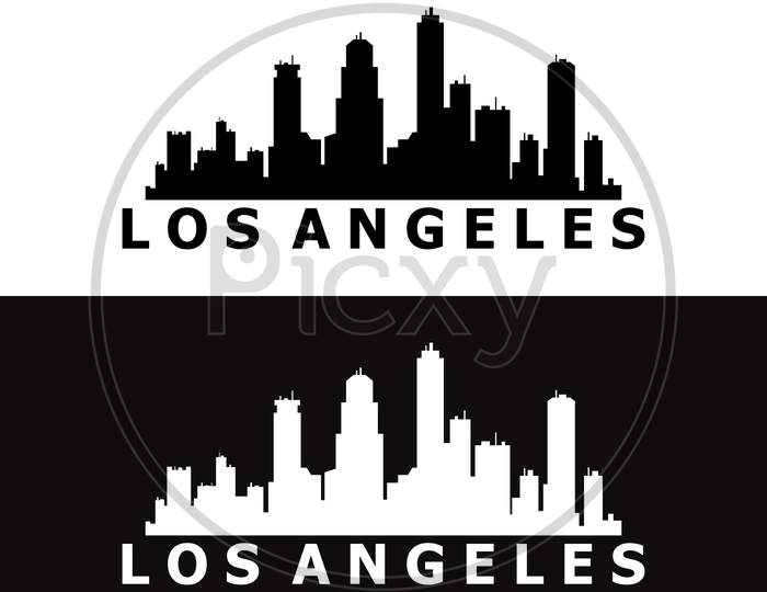 Image of Los Angeles Icon Illustrated In Vector On White Background ...