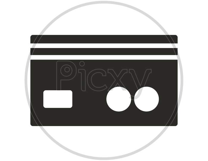 Bank Card Icon Illustrated In Vector On White Background