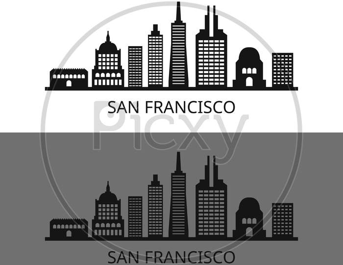 San Francisco Icon Illustrated In Vector On White Background