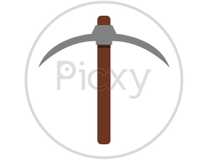 Pickaxe Icon Illustrated In Vector On White Background