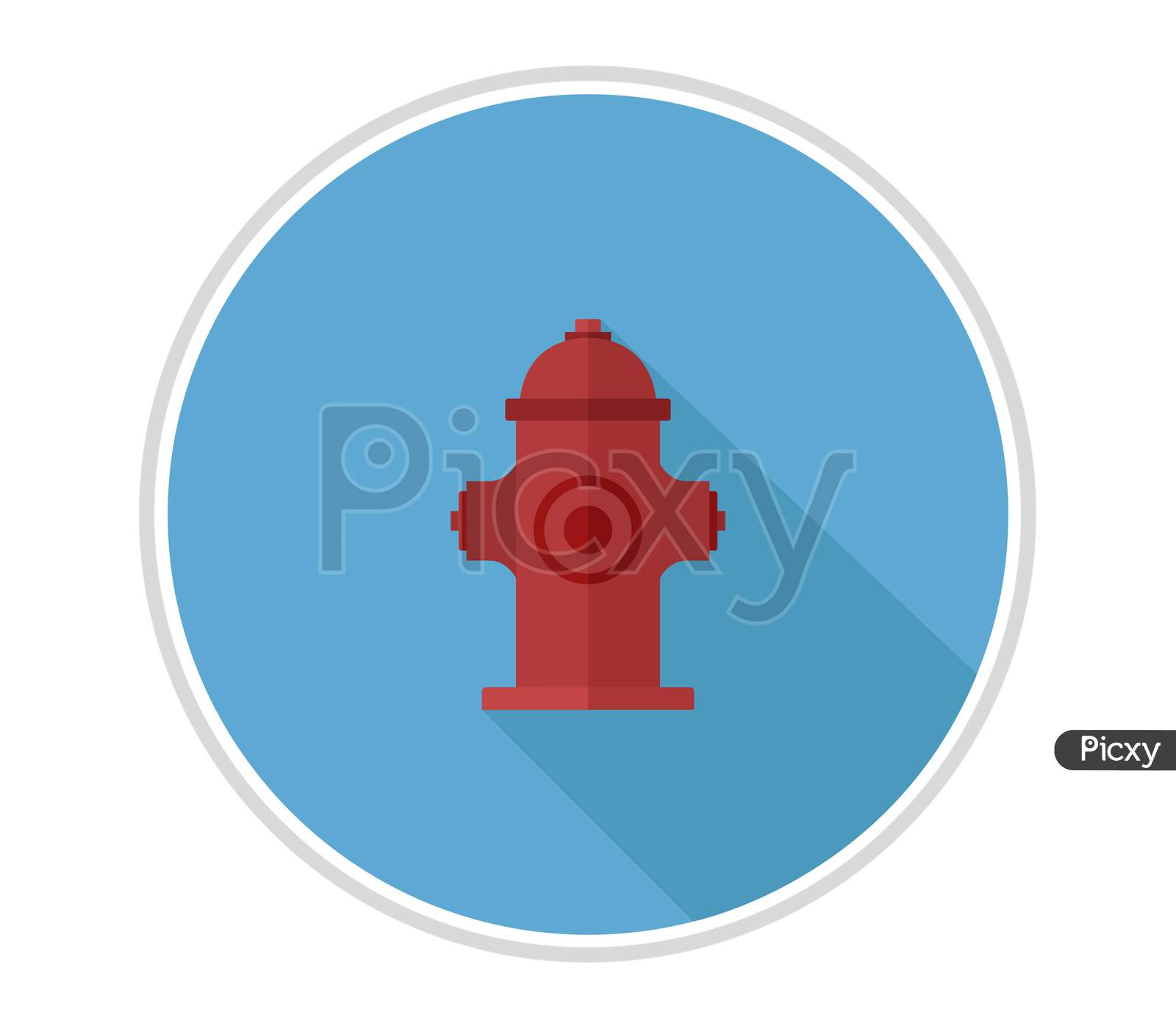 Hydrant Icon Illustrated In Vector On White Background