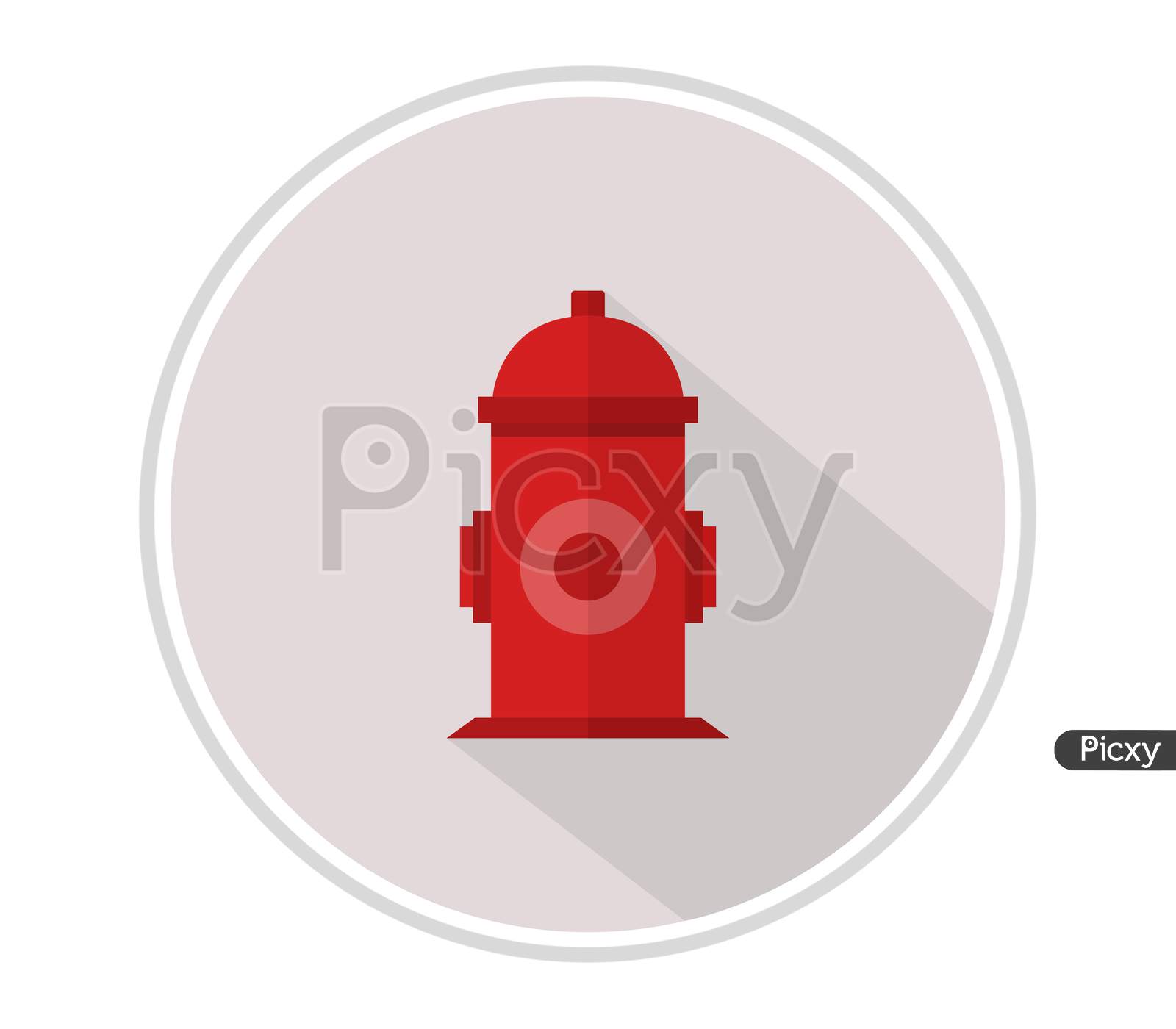 Hydrant Icon Illustrated In Vector On White Background