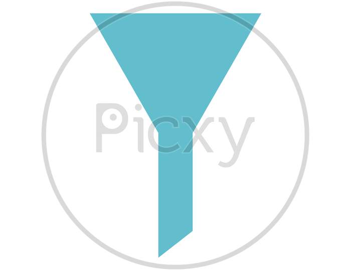 Funnel Icon Illustrated In Vector On White Background