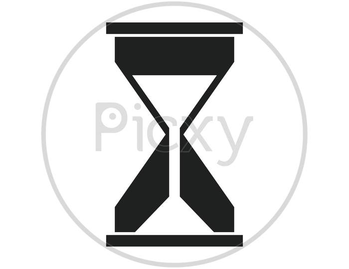 Hourglass Icon Illustrated In Vector On White Background