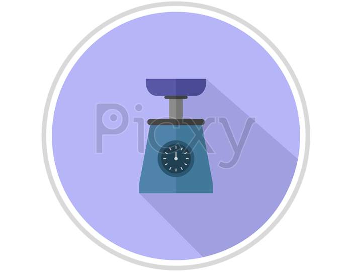 Kitchen Scale Icon Illustrated In Vector On White Background