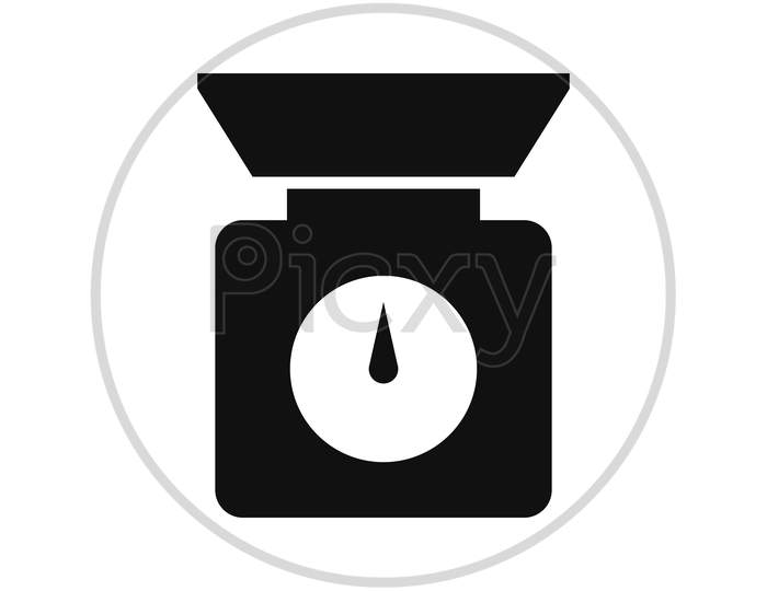 Kitchen Scale Icon Illustrated In Vector On White Background