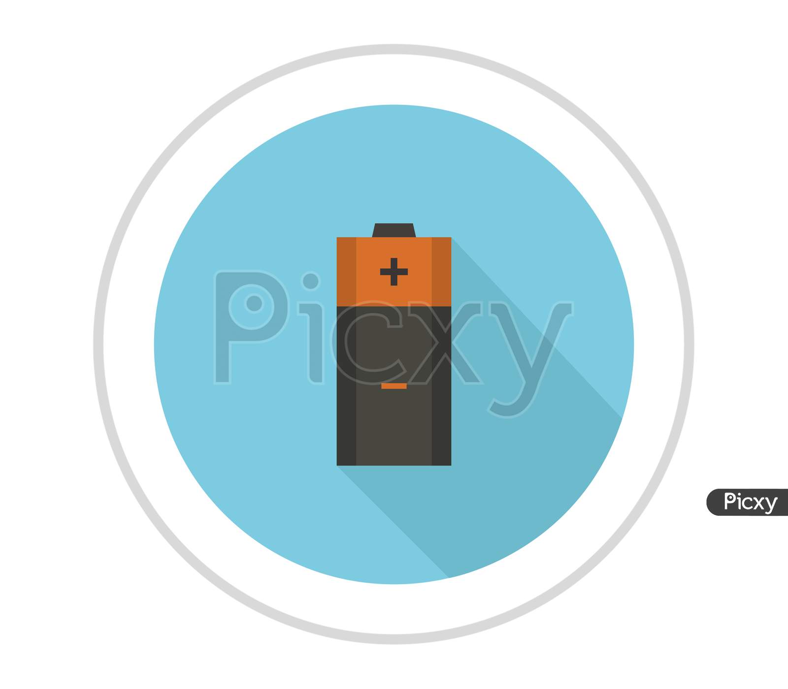 Battery Icon Illustrated In Vector On White Background