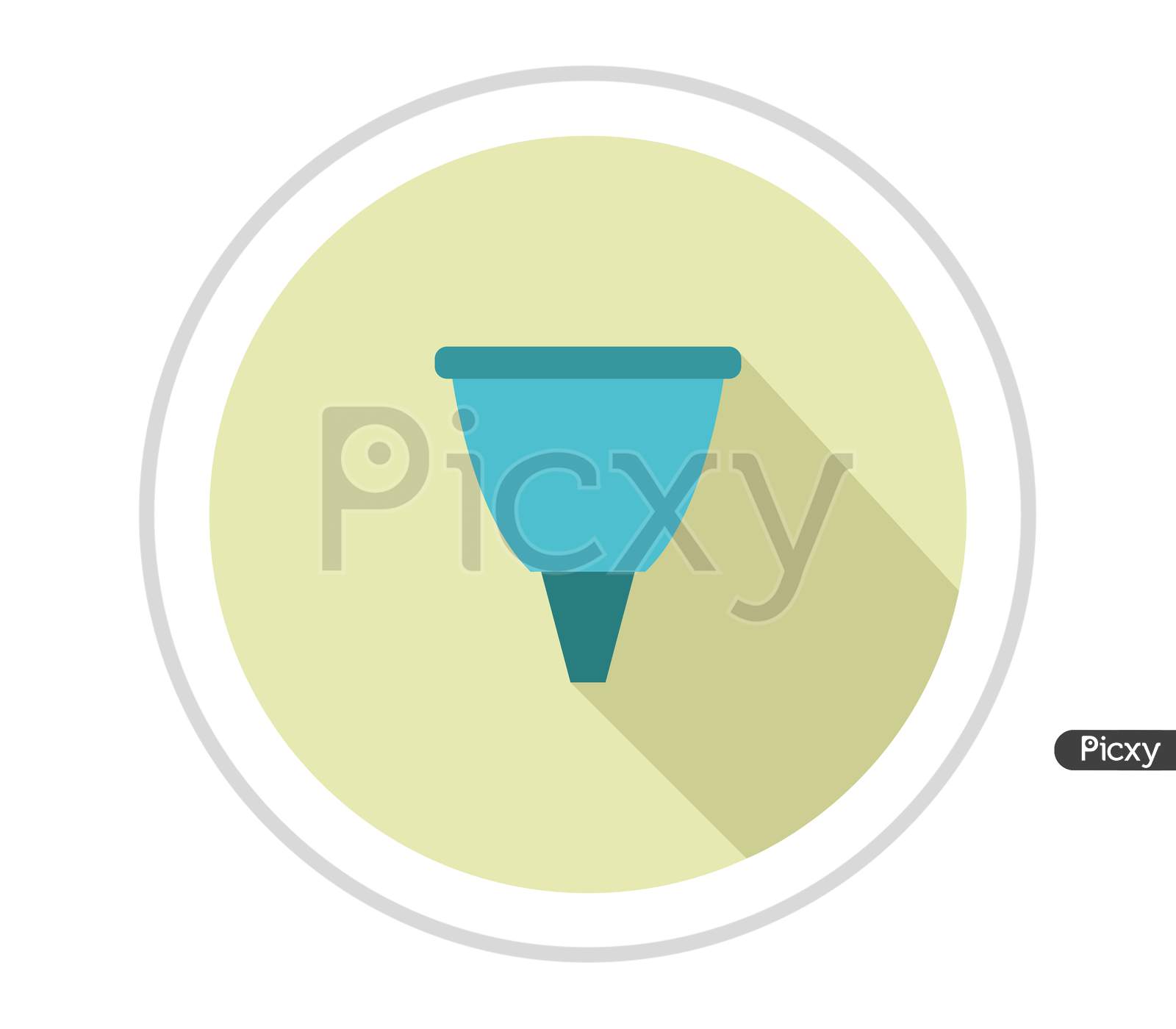 Funnel Icon Illustrated In Vector On White Background