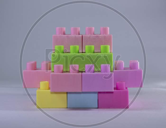 Toy Blocks On A White Background