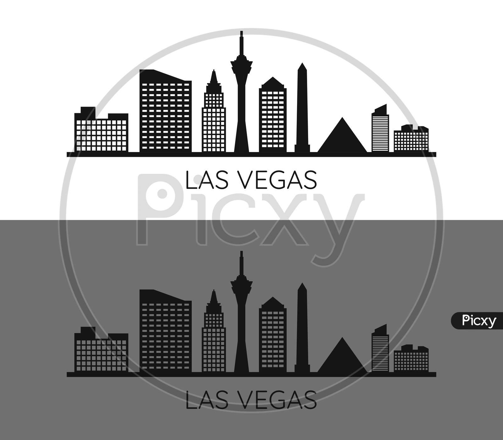 Las vegas city skyline silhouette background Vector Image
