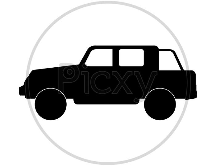 Jeep Icon Illustrated In Vector On White Background