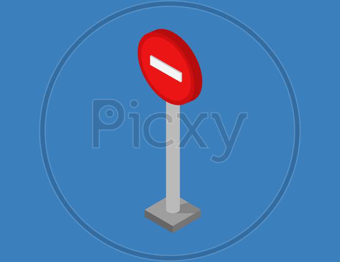 Road Sign Icon Illustrated In Vector On White Background