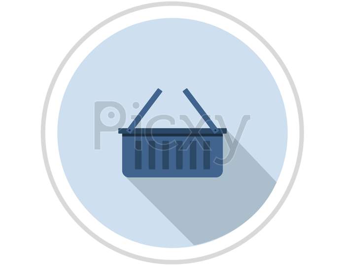 Basket Icon Illustrated In Vector On White Background