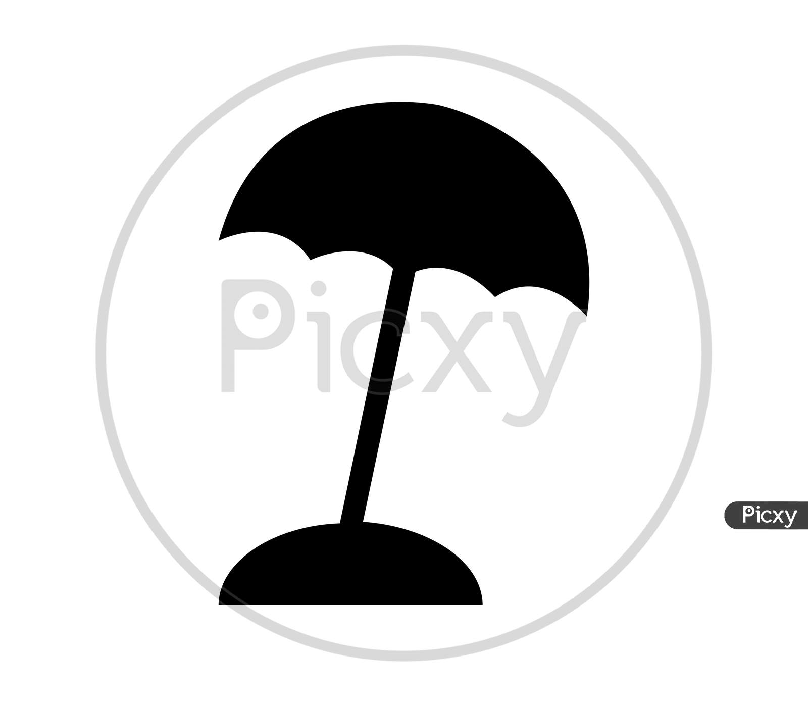 Sea Umbrella Icon Illustrated On A White Background