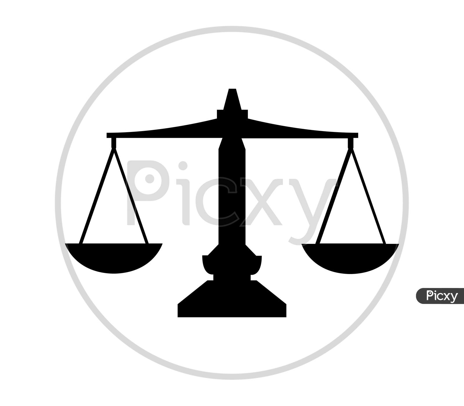 Scales with weights on a white background Vector Image