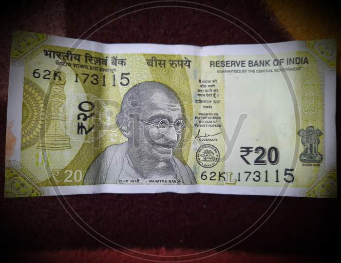 Indian 20 Rupees Note
