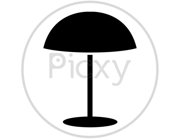 Sea Umbrella Icon Illustrated On A White Background