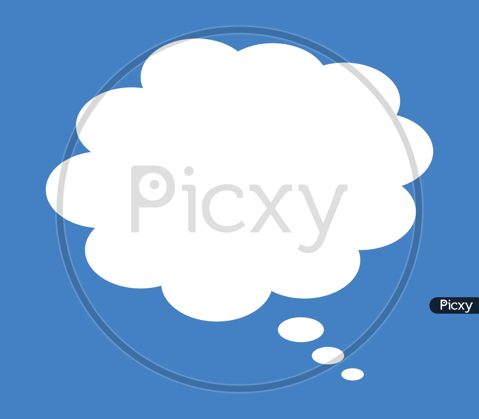 Image Of Think Cloud Icon Illustrated In Vector On White Background Qp Picxy