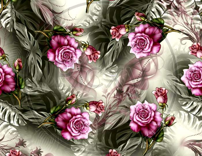 digital textile saree design
