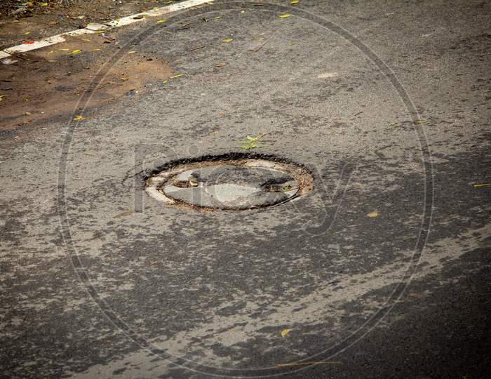 Manhole Cover For Underground Sewage In The City Roads