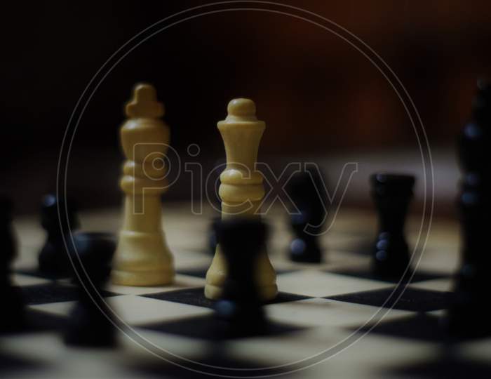 dark shade image of chess