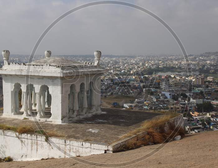 Panaromic view from moula ali hill dargah secunderabad