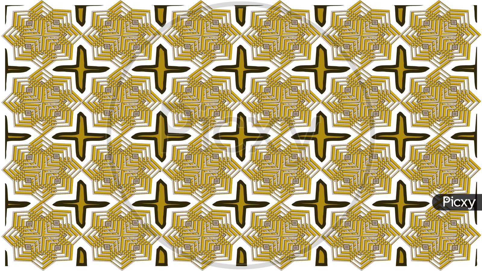 Picture Of A Golden Stars Pattern, Graphic Design Having In White Background.