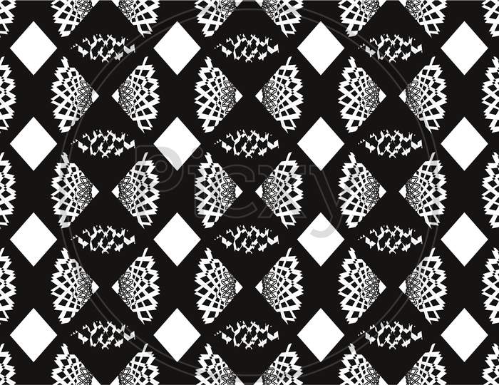 Picture Of A Black And White, Abstract, Triangle Pattern, Wallpaper.