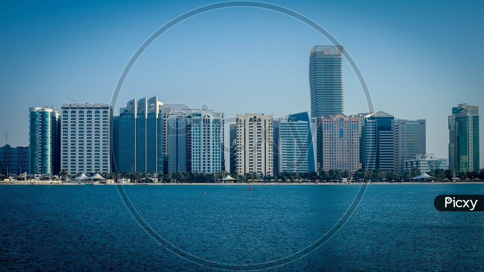 View Of Abu Dhabi, United Arab Emirates, The Capital City Of Uae.