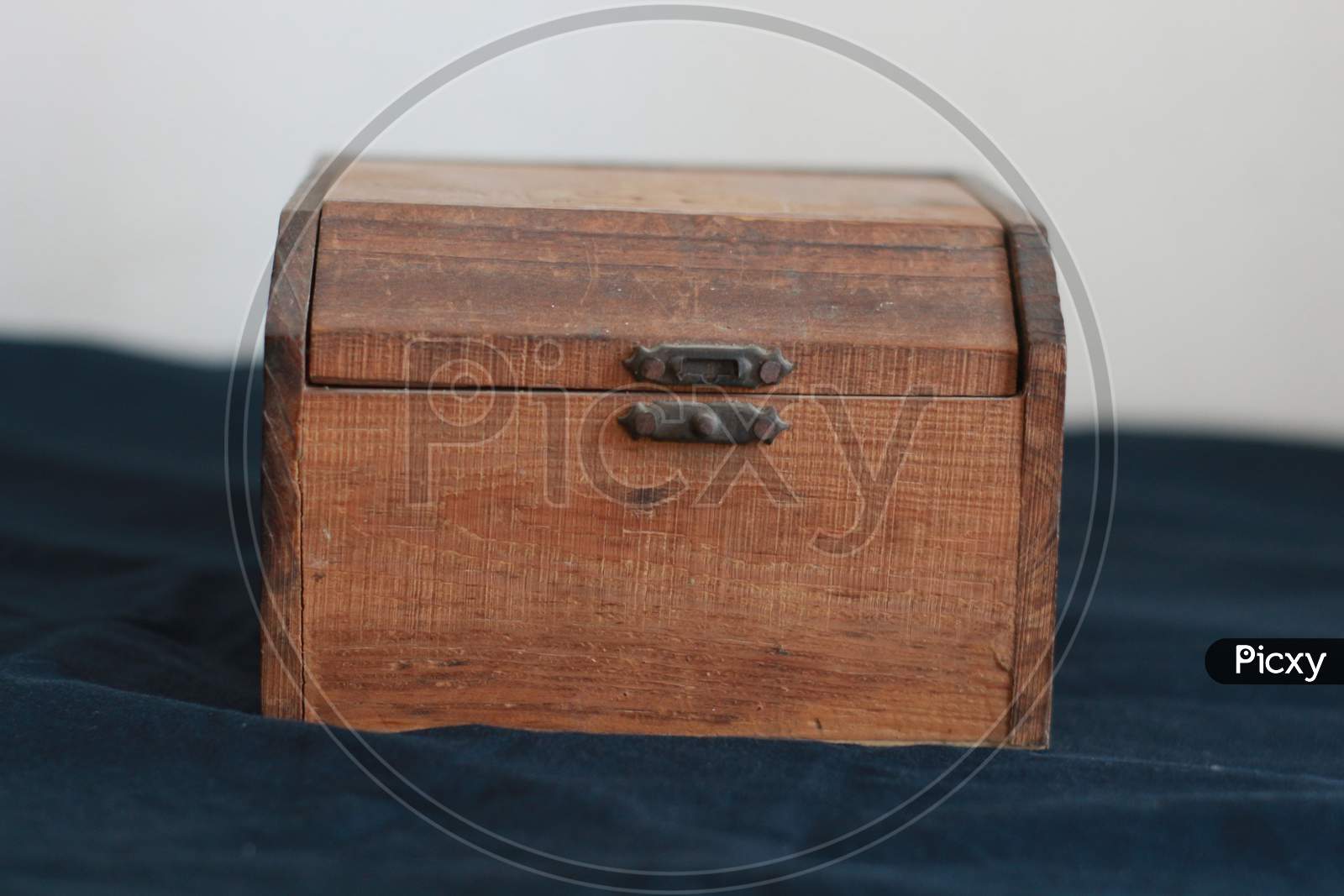 The beautiful old wooden box.