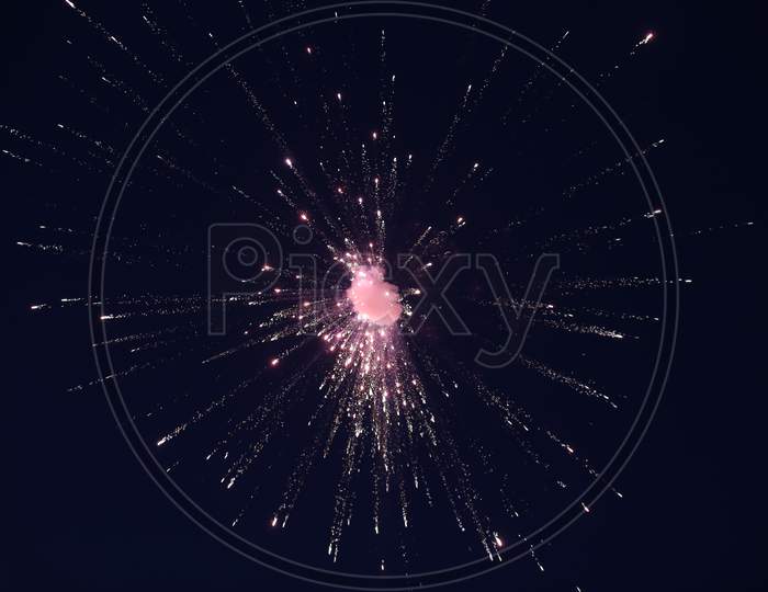 light fireworks sparkle new year celebration