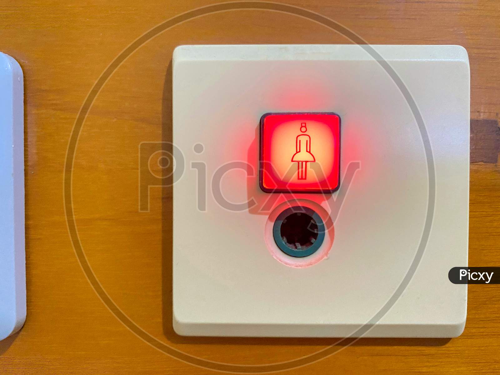 Button Of The Nurses Call System In Hospital Light On