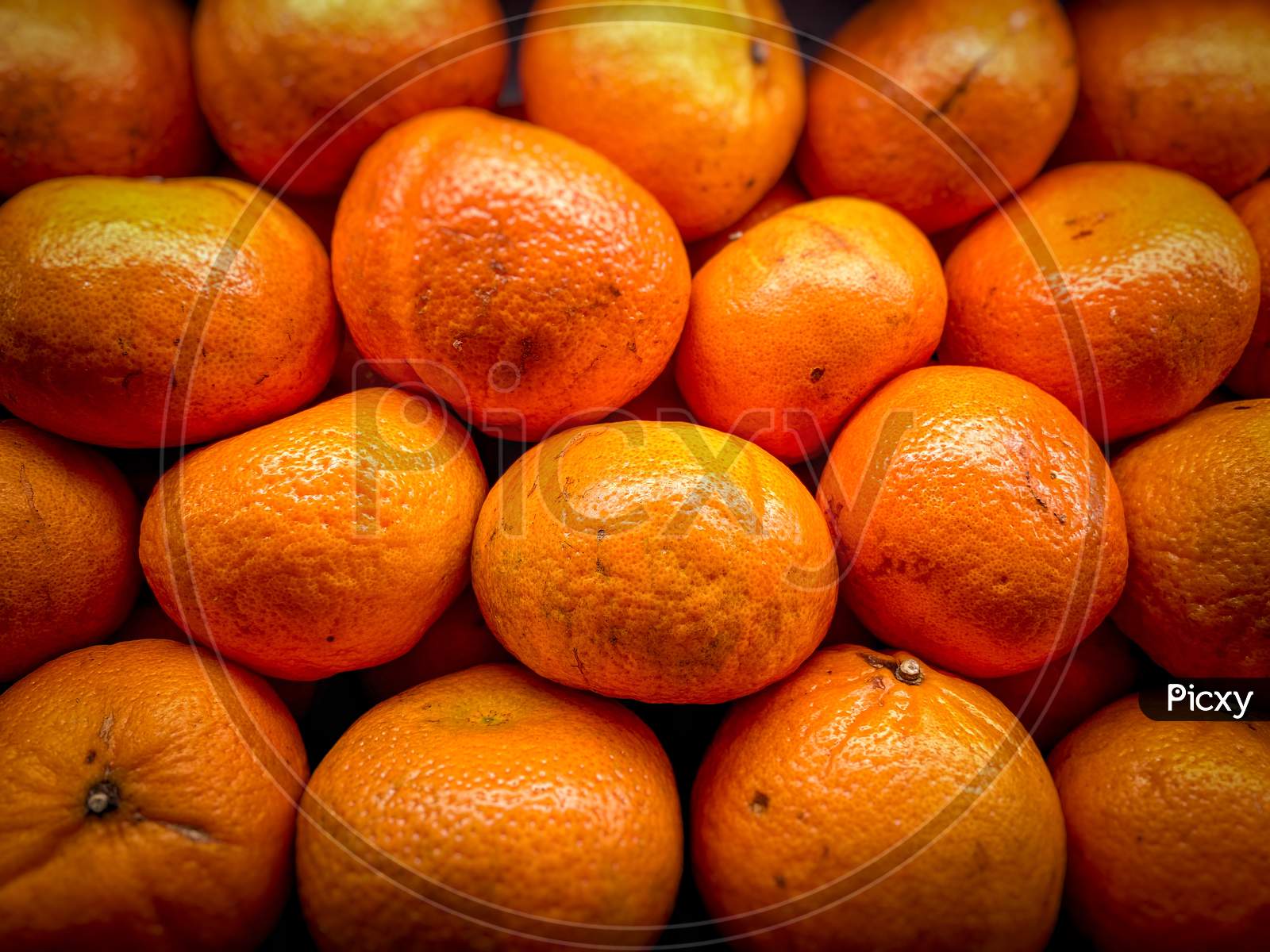 Fresh Orange Fruits From The Traditional Market
